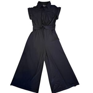 Just Taylor Navy Blue Short Sleeve Jumpsuit 10